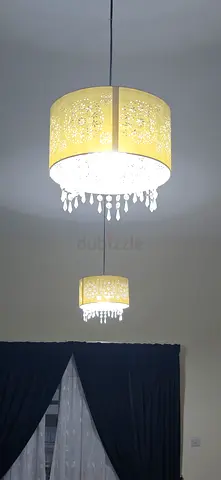 2 chandelier with white bulb 30W at silicon oasis