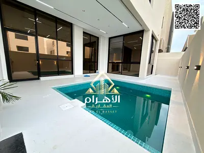 فيلا فاخرة للبيع في منطقة الباهية بطابقين وروف، تصميم عصري ومساحات واسعة مع صالات استقبال ومرافق عائلية متكاملة. تملك حر لجميع الجنسيات وموقع مميز قري