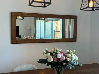 Pottery Barn Wood-Framed Mirror 1.85m length – Large, Excellent Condition
