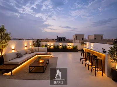 Ground floor, first floor, and roof villa for sale. Freehold ownership. Dubai villa design on Stree