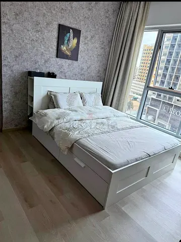 IKEA  Queen Size Bed + 2 Storage Drawers + Mattress