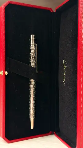 Silver Cartier Patterned Ballpoint Pen in Original Case (Brand New) unwanted gift
