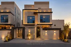 Luxury villa for sale in Al Zahia | 5 master bedrooms | Swimming pool and elevator | Electricity, wa