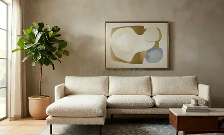 Cream L-Shape Corner Sofa
High-comfort L-shape corner sofa with soft fabric and a stylish cream fini