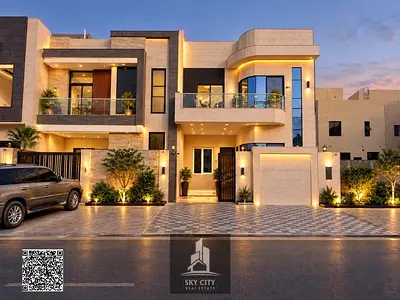فيلا مودرن بقلب الحليو عجمان شارع الزبير  ارضى واول قريب حديقة الحميدية شامل رسوم التسجيل