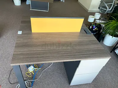 2-Person Office Workstation with four drawers