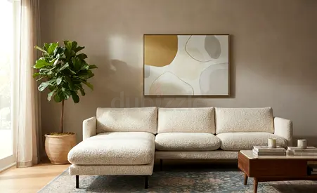 Stylish Corner Sofa
Modern corner sofa with a beautiful cream finish and soft towel-type fabric. Per