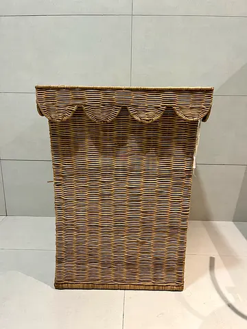 Home Centre Sakura Rattan Laundry Hamper with Lid & Liner