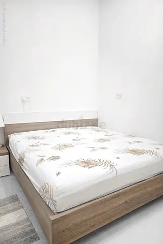 Modern wooden double bed set with headboard ,Mattress and 2 side table- 180x200 cm