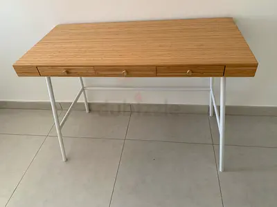 IKEA LILLÅSEN Bamboo Desk / Table – 100 × 50 cm – Excellent Condition – AED 400