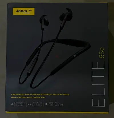 Jabra Elite 65e Wireless Neckband Headphones - Black