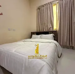 Furnished semi-detached studio apartment with open view for monthly rent in Ajman - Al Rawda 2 - She