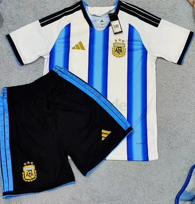 Argentina national team football kit - jersey and shorts, size tag visible