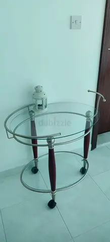 Glass Top serving trolley