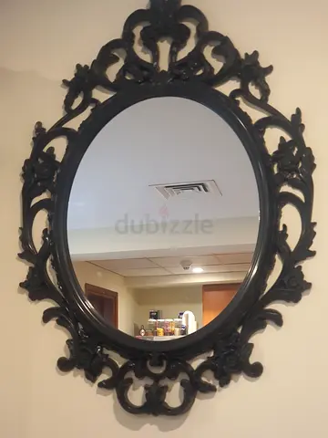 Black Baroque wall mirror