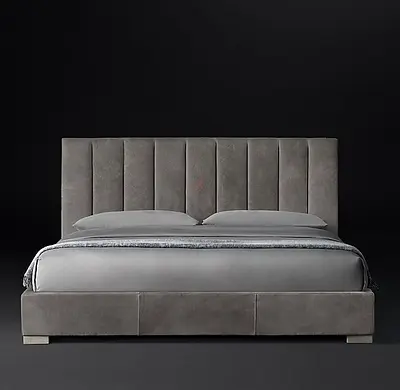 Modern Upholstered Grey King Bed