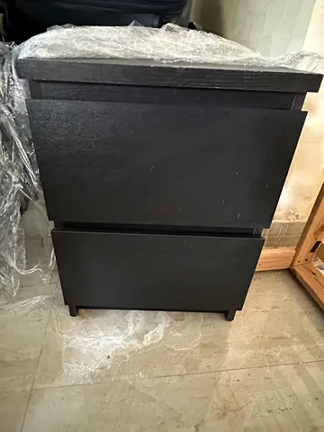 dark wood bedside nightstands - good condition