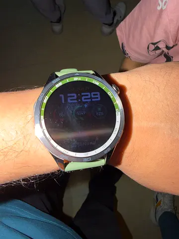 Huawei Watch GT 4 with Green Strap with charger in flawless condition- 10 days battery