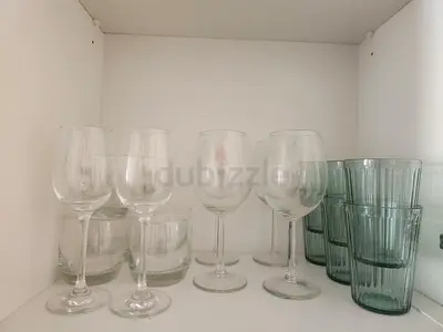 Glassware Set with Wine Glasses and Tumblers
