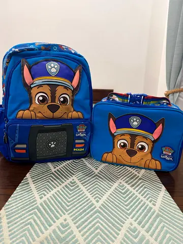 Smiggle Paw Patrol Chase Backpack and Lunch Bag Set
