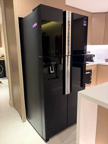 Hitachi 760L Glass Black 4 Doors Premium Refrigerator, 7 Year Warranty on Inverter Compressor