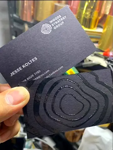 Premium Black Raised-UV Business Cards (Set)