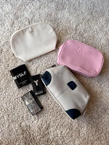 Branded pouche (DIOR, LANCOME, BRIC’S) with free YSL perfume sample as gift!