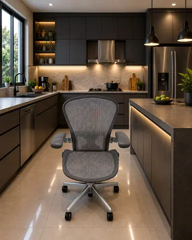 Herman Miller Ergonomic Mesh Office Chair - Grey, Good Condition