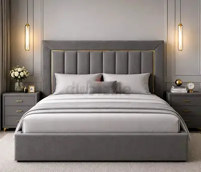 Modern Dezine Luxury Queen size 150x190 bed with Madical Matress Available