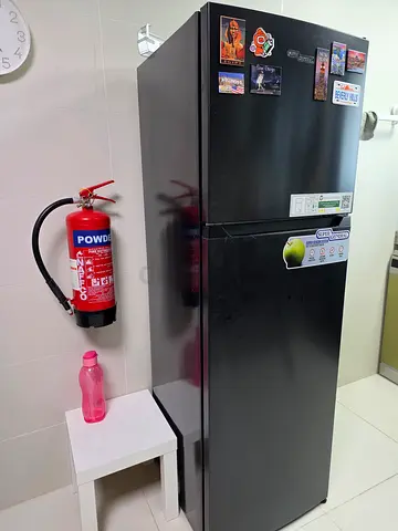 1 year 3 months old Single-Door Refrigerator in Black — Excellent Condition