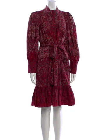 Kobi Halperin paisley dress in burgungy some Small /medium