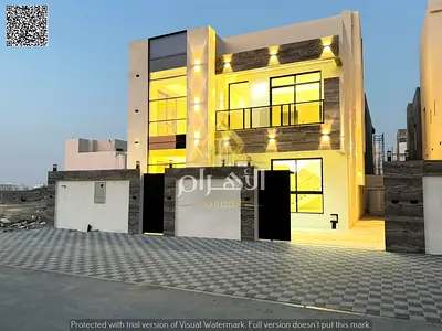 Brand new villa for sale in Al Helio 2, Ajman. First occupancy, fully equipped with registration and services. Modern design and high-end finishing, s