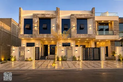 فيلا للبيع في الزاهية، عجمان | 4 غرف نوم رئيسية، تشمل: ✔️ رسوم التسجيل والتملك ✔️ الماء ✔️ الكهرباء