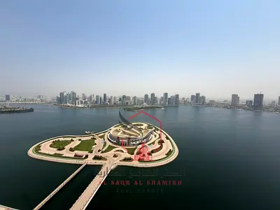Luxury 4BR family apartment, direct sea view, free AC & parking