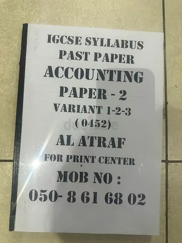 IGCSE Past Paper Booklets- Cambridge Accounting