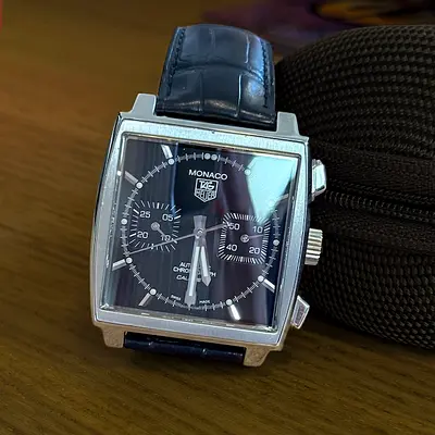 Tag Heuer Monaco + Box & Warranty Card, excellent condition