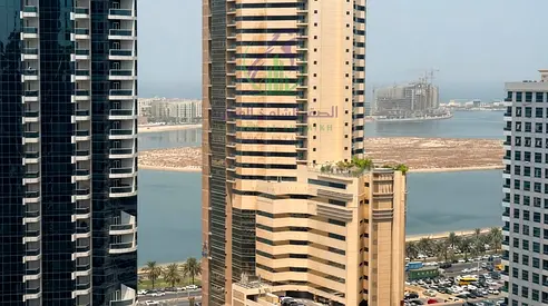 Spacious 3-bedroom apartment in Al Taawun, Sharjah, with sea view, balcony, maid’s room, 3 bathroom