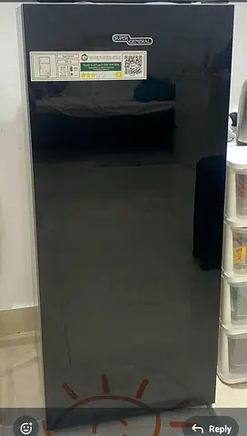 Super General Single Door Refrigerator Black