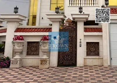 Corner Classic Super Deluxe Six Bedrooms Furnished & Central AC Villa for Sale In Yasmeen Ajman