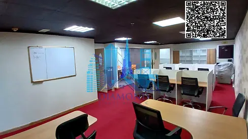 For cash sale The largest vacant office space in Ajman partitioned furnished and ready for immediat