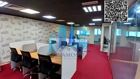 For cash sale The largest vacant office space in Ajman partitioned furnished and ready for immediate occupancy or investment located in falcon towers