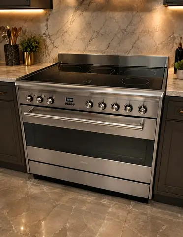 Stainless Steel 90cm Electric Range with Ceramic Hob and Large Oven
