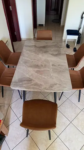 Marble Dining Table 6 chairs