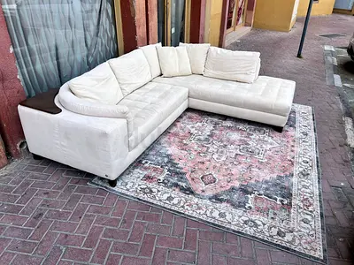 Natuzzi L Shape Sofa Beige Excellent Condition