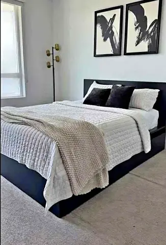 Ikea king size bed with mattress and storage drawers
