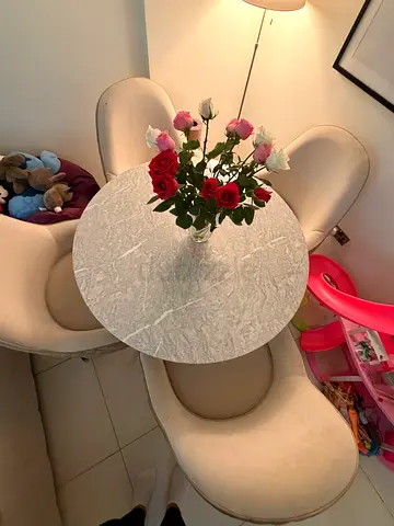 Dining table and chairs