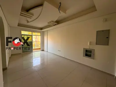 3BR in Al Muwaihat 3, Ajman. Main road view, 1 month free, 2 master rooms, 3 baths, wardrobes & gym.