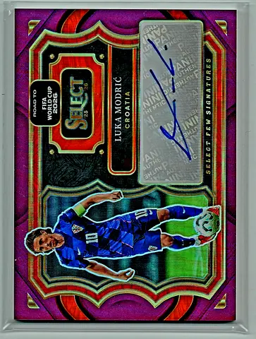 Luka Modric Auto purple #30/99 Panini Prizm Select Few Signatures