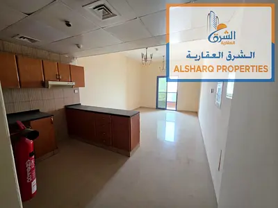 Studio apartment in Al Nuaimiya Tower C, American kitchen, balcony, excellent view, central air conditioning, private parking, 22,000