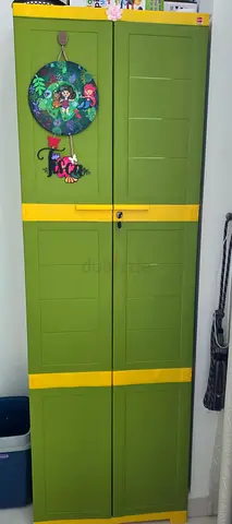 Cello Kids Green Plastic Storage Cabinet with Lockable Doors